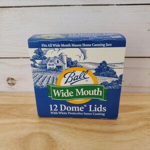Wide Mouth 12 Dome Lids White Protective Inner Coating For Mason Canning Jars
